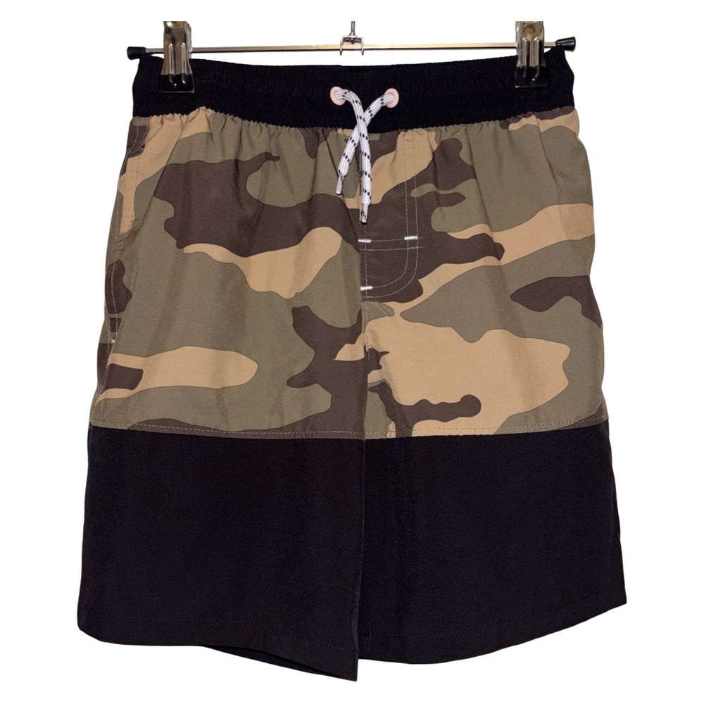 Boys Swim Trunks Camouflage & Black Boys Size 8 Medium